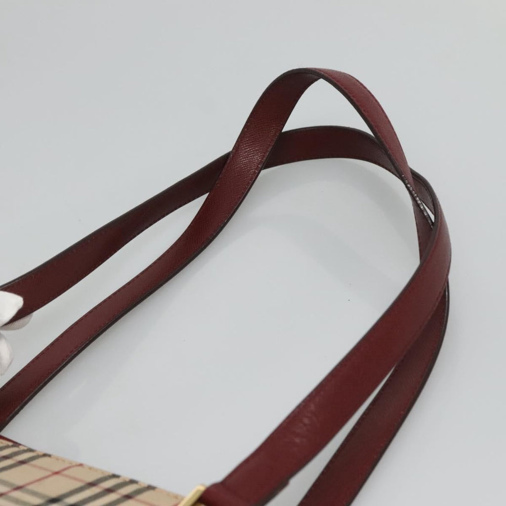 Burberry Nova Check Tote Canvas And Leather Beige Canvas Tote Bag