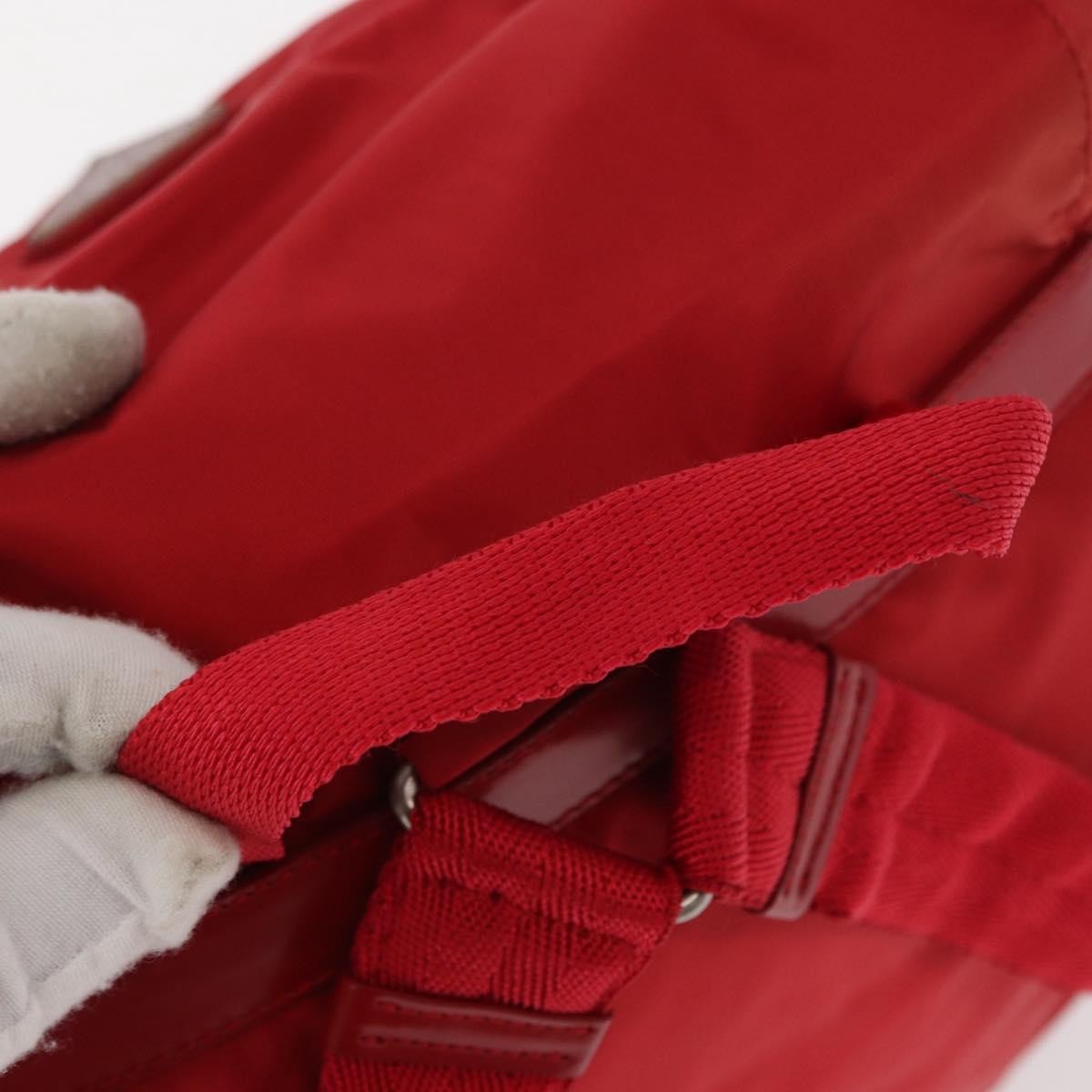 Prada Double Front Pocket Backpack Tessuto Red Nylon Backpack Bag