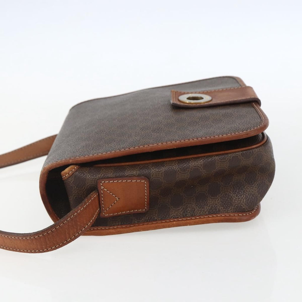 Celine Macadam Shoulder Bag Pvc Leather Brown Pvc Shoulder Bag Bag