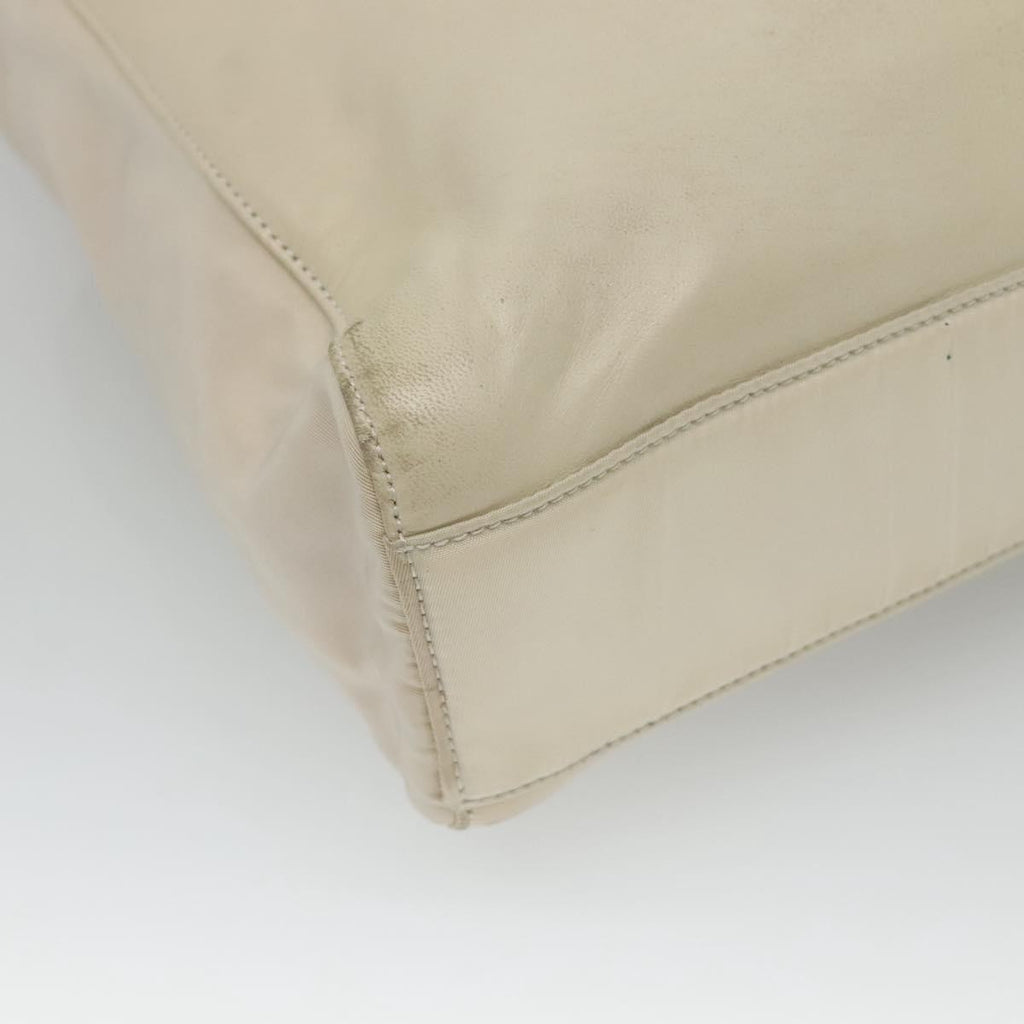Prada Vintage Shoulder Bag Nylon And Leather White Leather Shoulder Bag Bag