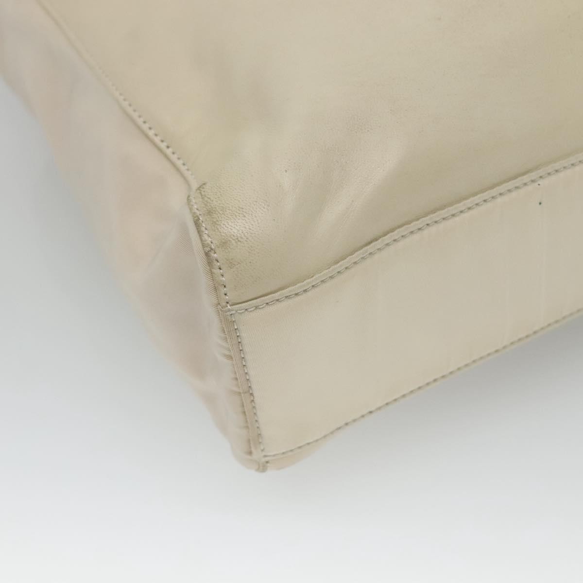 Prada Vintage Shoulder Bag Nylon And Leather White Leather Shoulder Bag Bag
