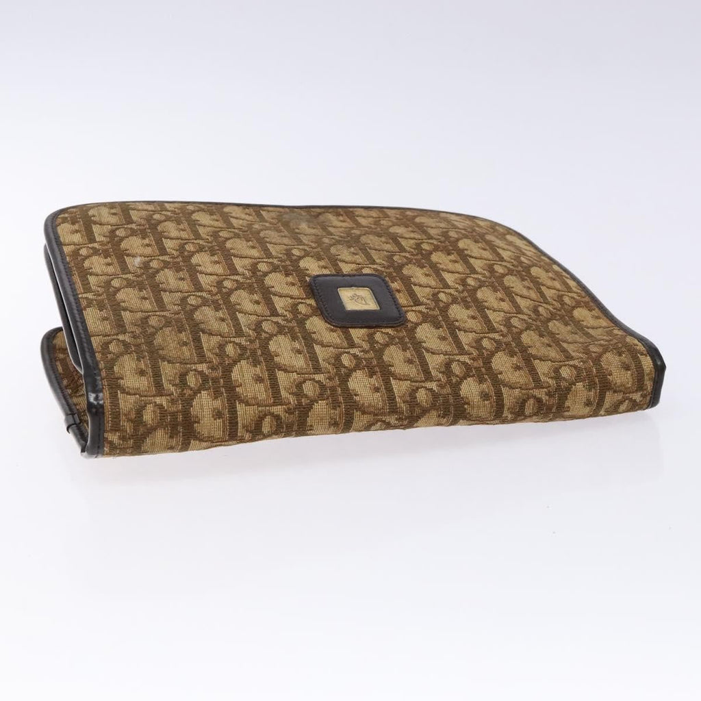 Christian Dior Vintage Trotter Pouch Diorissimo Canvas Brown Canvas Clutche & Pouche Bag (Pre-Owned)