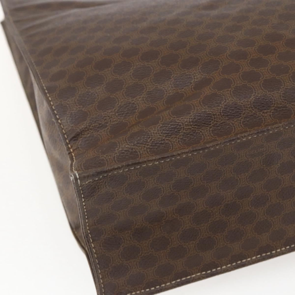 Celine Vintage Macadam Tote Bag Canvas Brown Canvas Tote Bag Bag