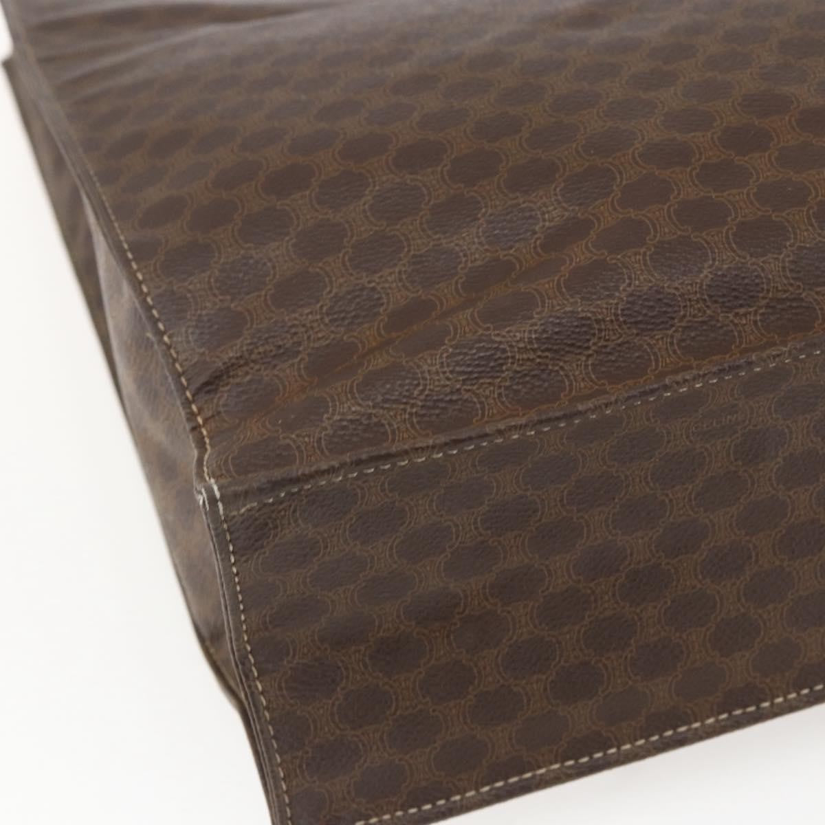 Celine Vintage Macadam Tote Bag Canvas Brown Canvas Tote Bag Bag
