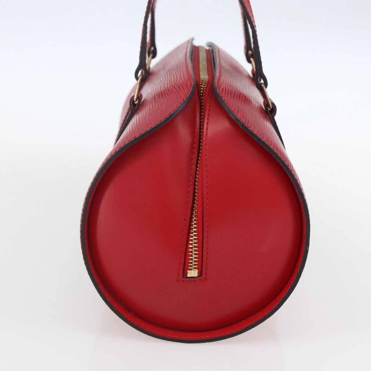 Louis Vuitton Soufflot Handbag Epi Leather Red Leather Shoulder Bag