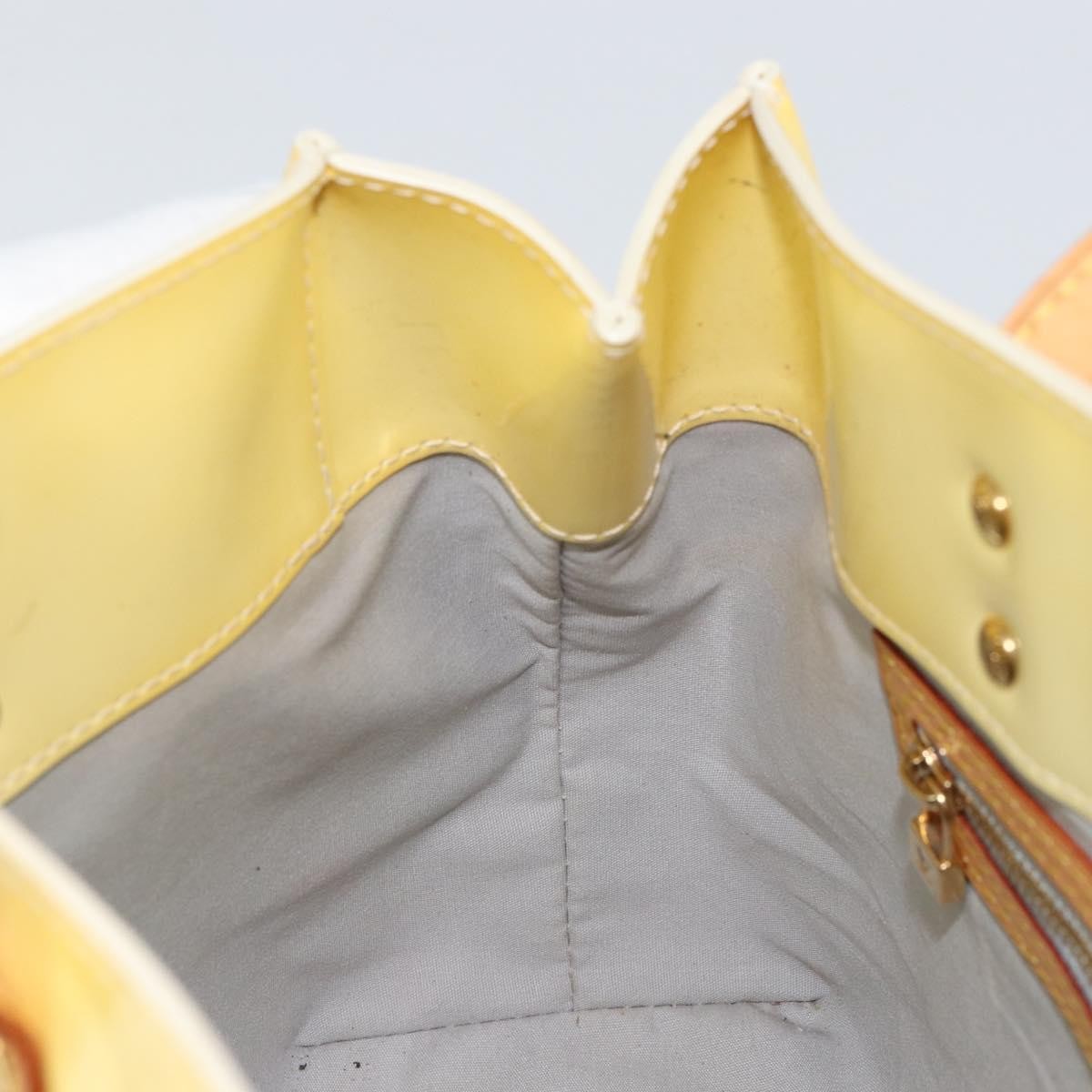Louis Vuitton Reade Handbag Monogram Vernis Yellow Patent_Leather Handbag