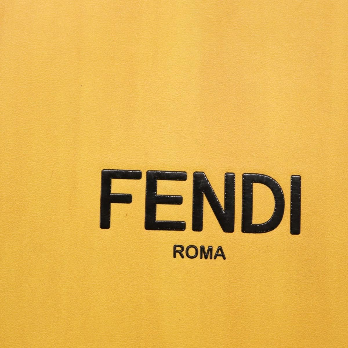 Fendi Pack Shopping Tote Leather Yellow Leather Handbag