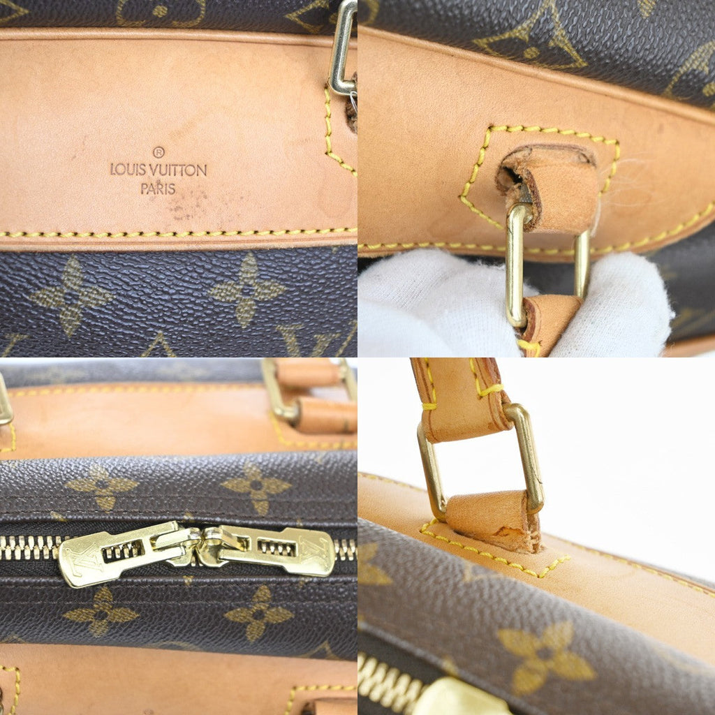 Louis Vuitton Deauville Handbag Monogram Canvas Brown Canvas Handbag