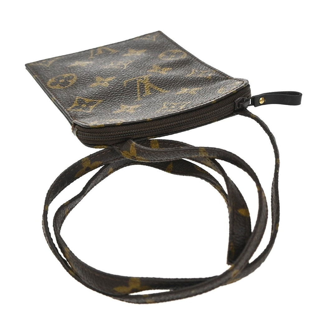 Louis Vuitton Pochette Secret Monogram Canvas Brown Canvas Clutche & Pouche Bag
