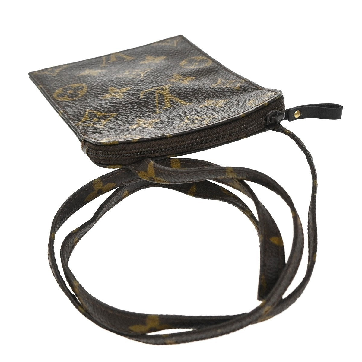 Louis Vuitton Pochette Secret Monogram Canvas Brown Canvas Clutche & Pouche Bag