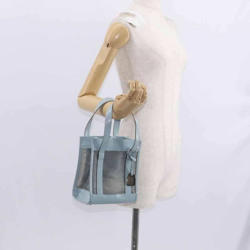 Gucci Vintage Handbag Leather Blue Leather Handbag (Pre-Owned)