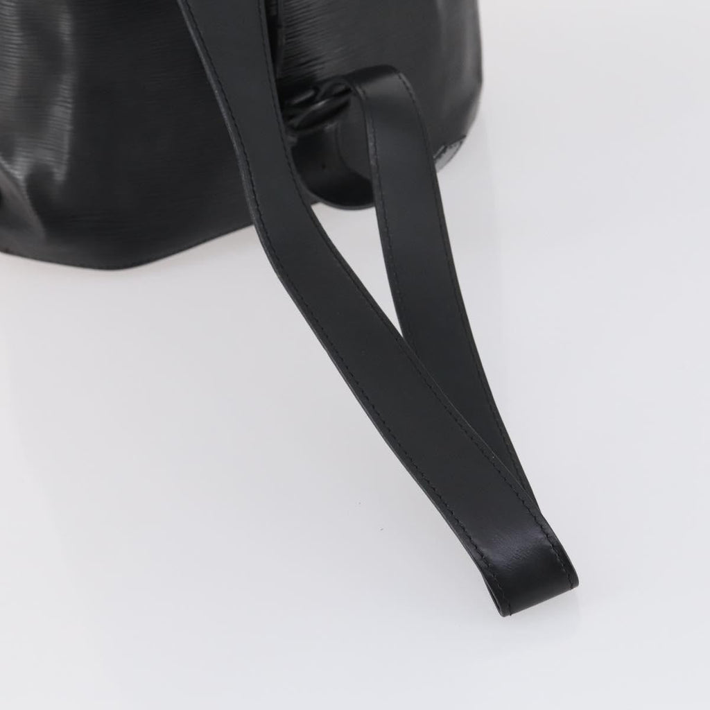 Louis Vuitton Sac A Dos Drawstring Backpack Epi Leather Black Leather Bag