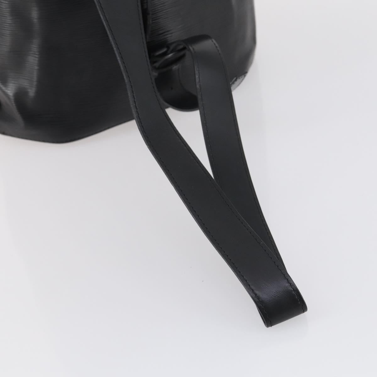Louis Vuitton Sac A Dos Drawstring Backpack Epi Leather Black Leather Bag