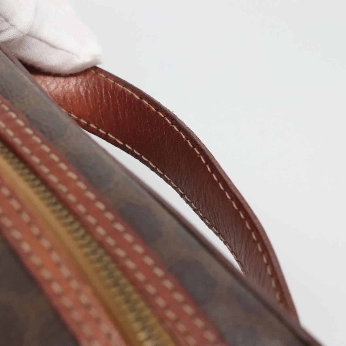 Celine Macadam Vanity Bag Canvas Brown Pvc Bag
