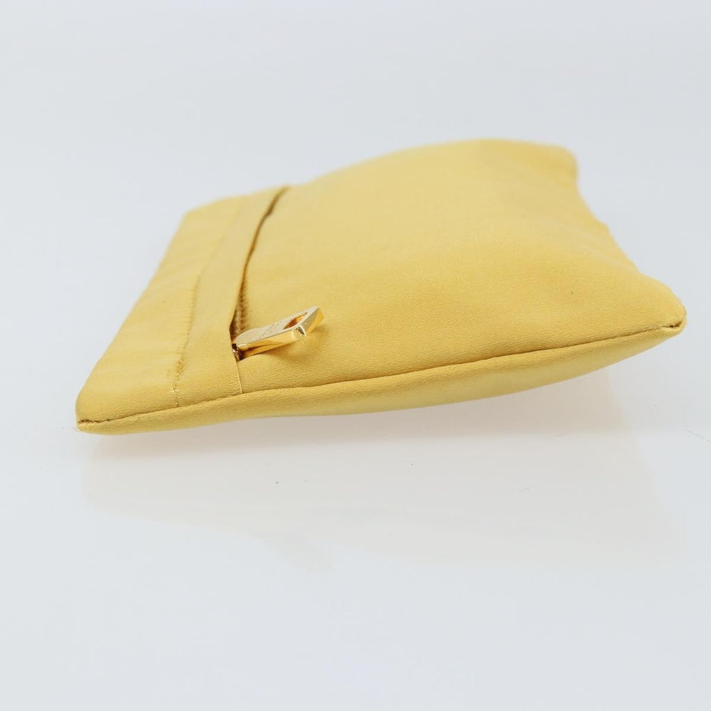 Prada Clutch Satin Gold Satin Clutche & Pouche Bag