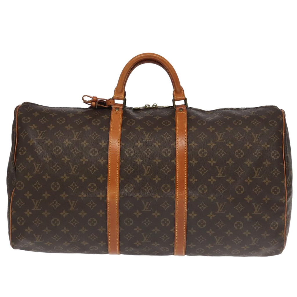 Louis Vuitton Keepall Bag Monogram Canvas Brown Canvas Travel Bag