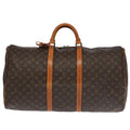 Louis Vuitton Keepall Bag Monogram Canvas Brown Canvas Travel Bag