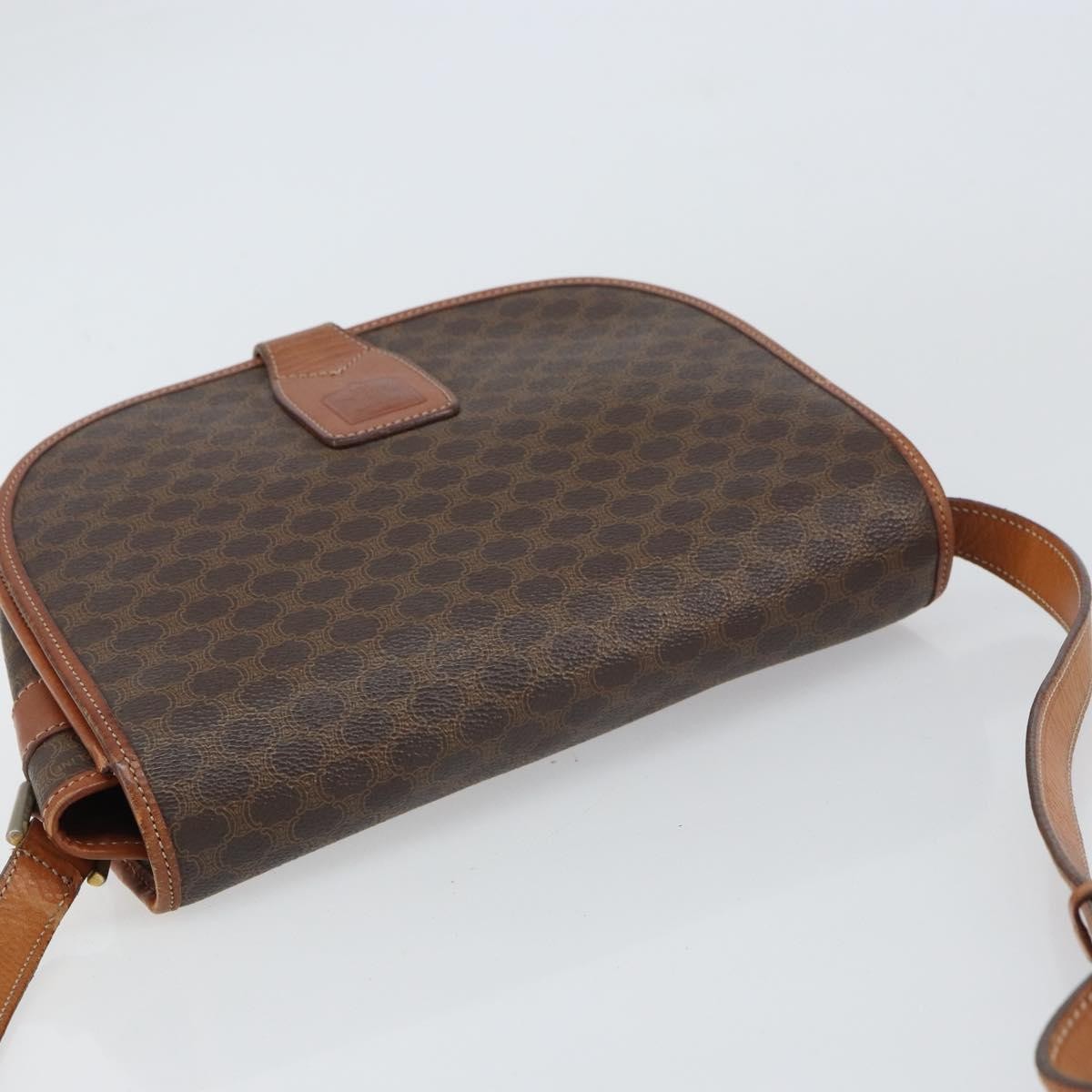 Celine Macadam Shoulder Bag Pvc Leather Brown Pvc Shoulder Bag Bag