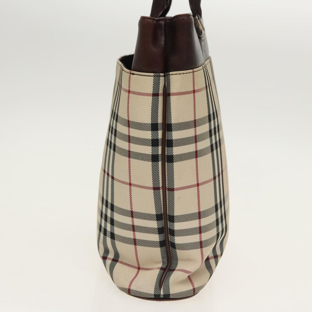 Burberry Nova Check Tote Canvas And Leather Beige Canvas Tote Bag