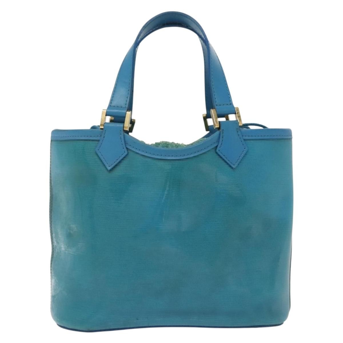 Louis Vuitton Plage Lagoon Bay Handbag Vinyl Epi Leather Blue Leather Bag