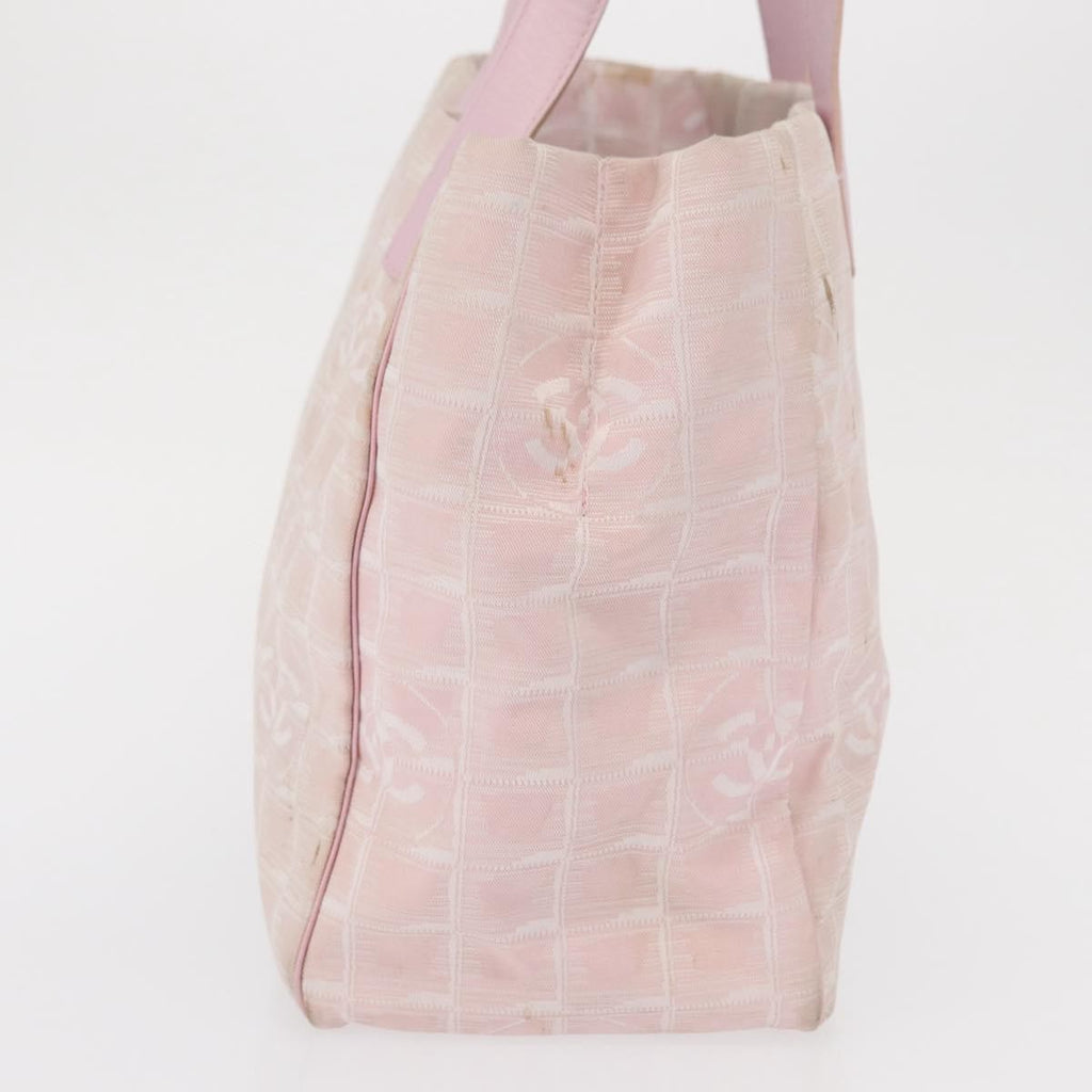 Chanel Travel Line Tote Nylon Pink Nylon Tote Bag Bag