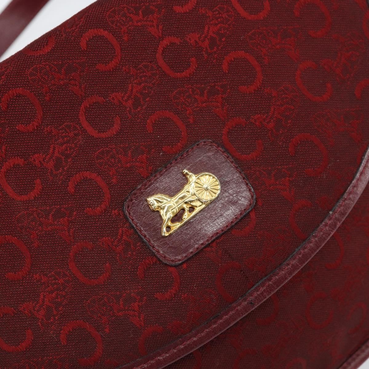 Celine C Sulky Shoulder Bag Canvas Red Canvas Shoulder Bag Bag