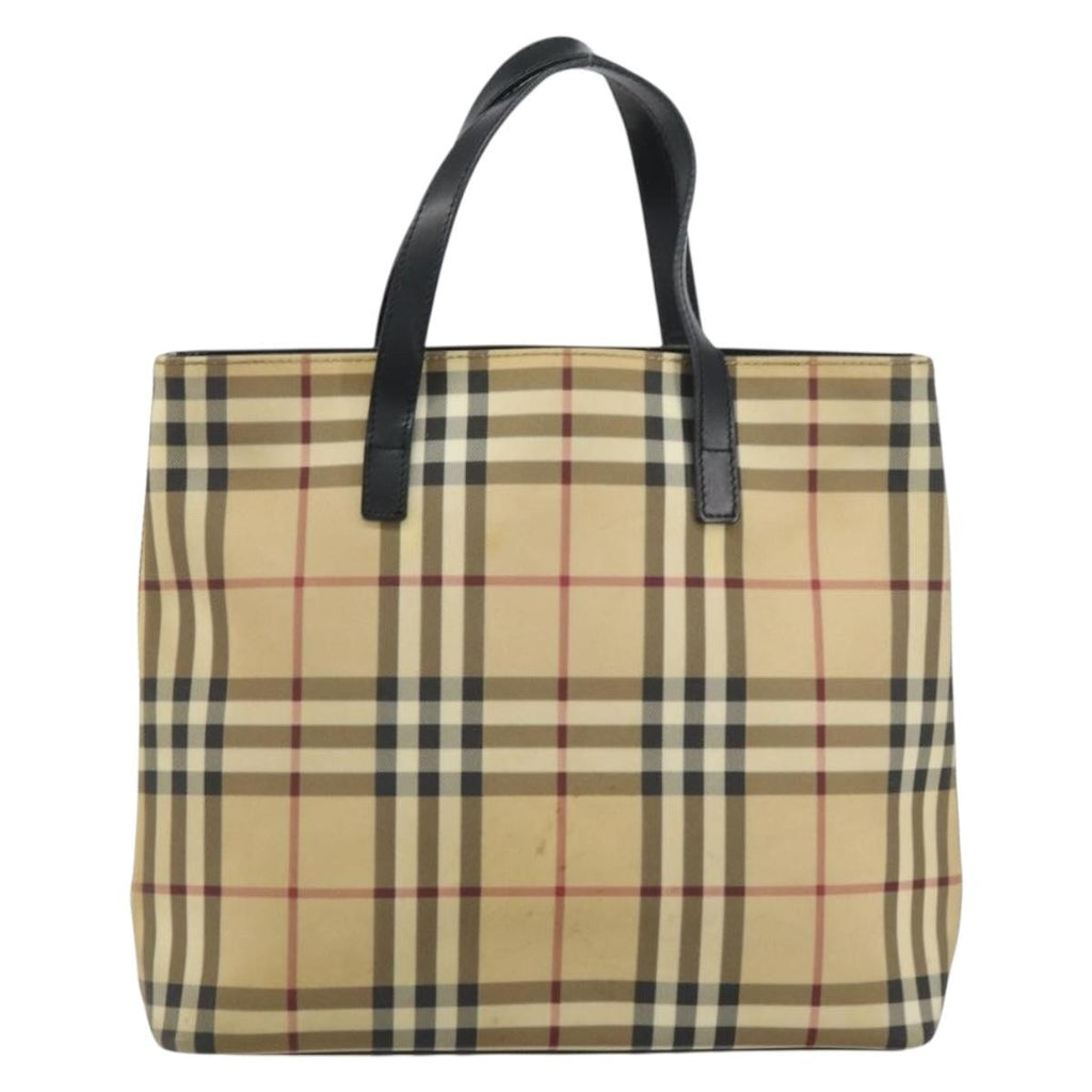 Burberry Nova Check Tote Canvas Check Pattern Beige Canvas Tote Bag