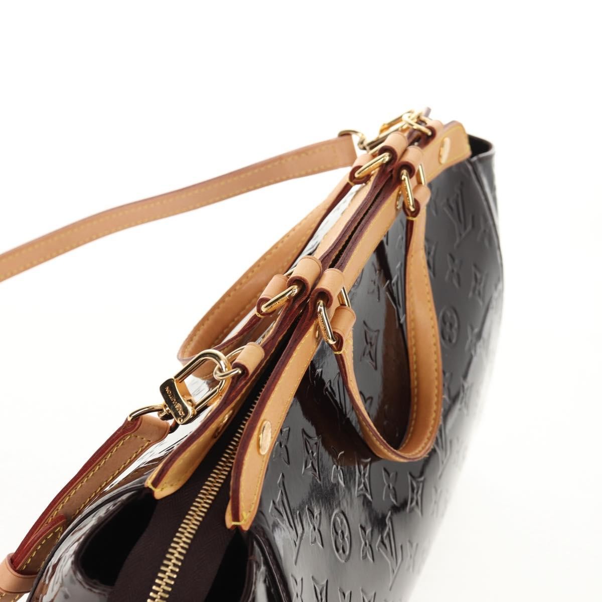 Louis Vuitton Brea Handbag Monogram Vernis Burgundy Patent_Leather Handbag
