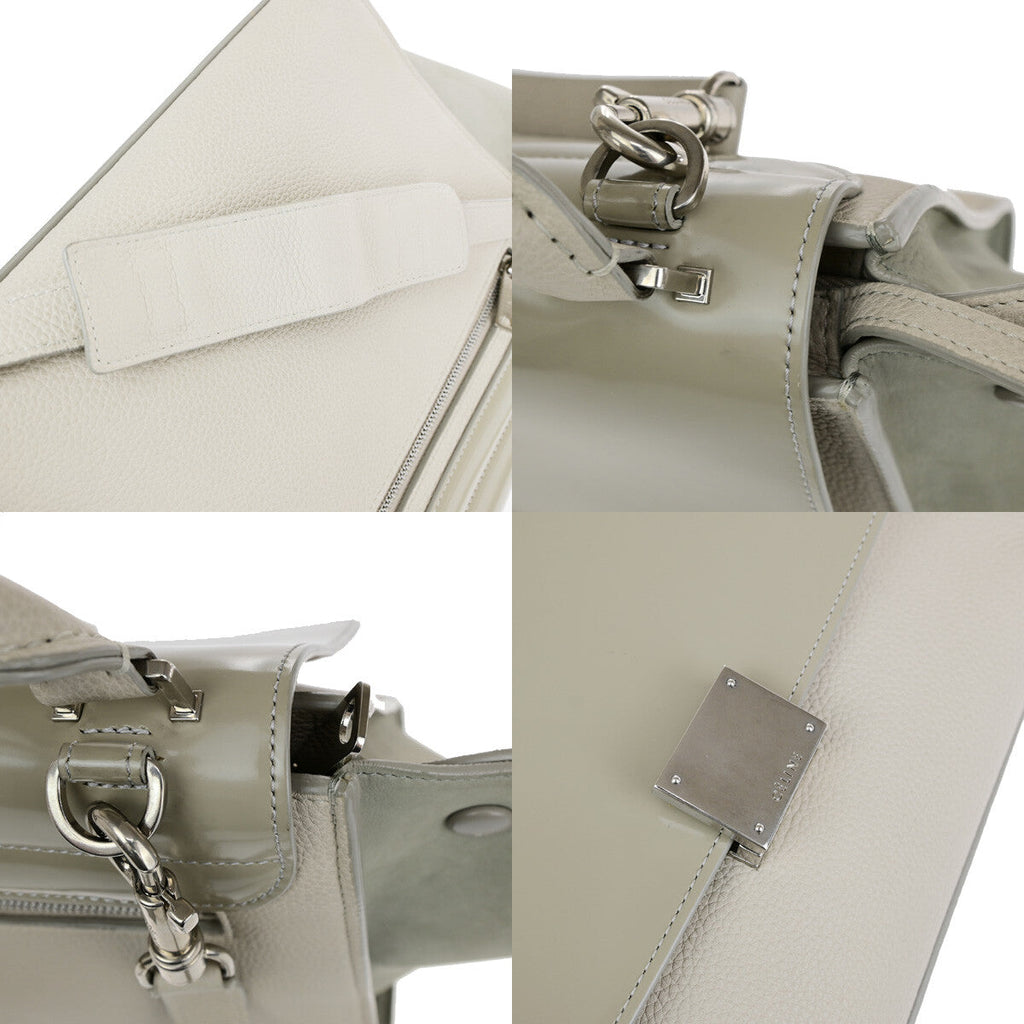 Celine Trapeze Bag Leather Beige Leather Handbag