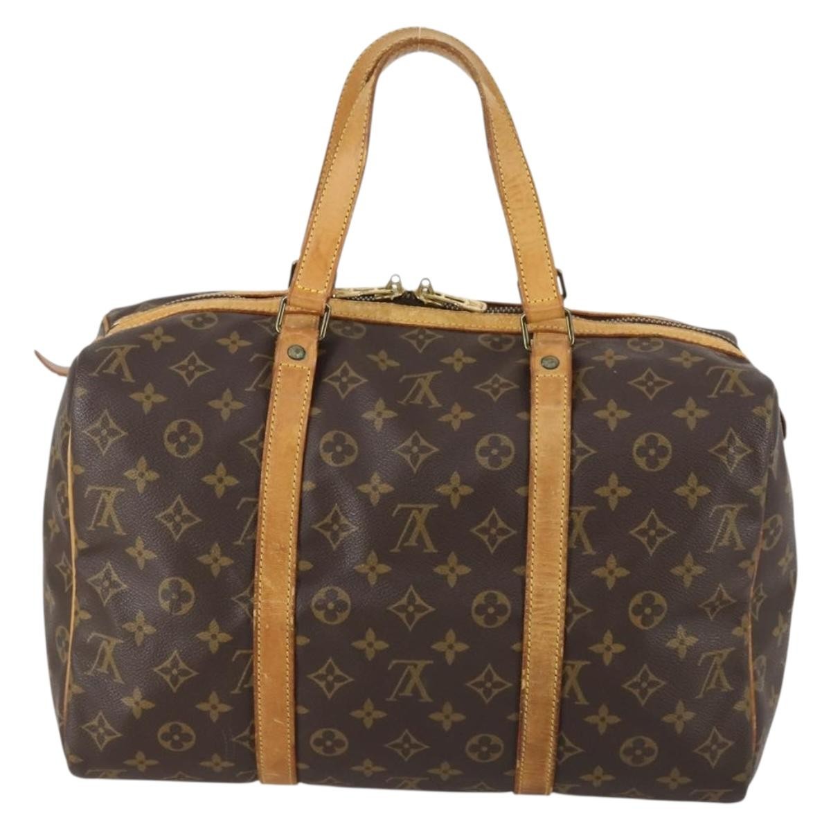 Louis Vuitton Sac Souple Handbag Monogram Canvas Brown Canvas Travel Bag