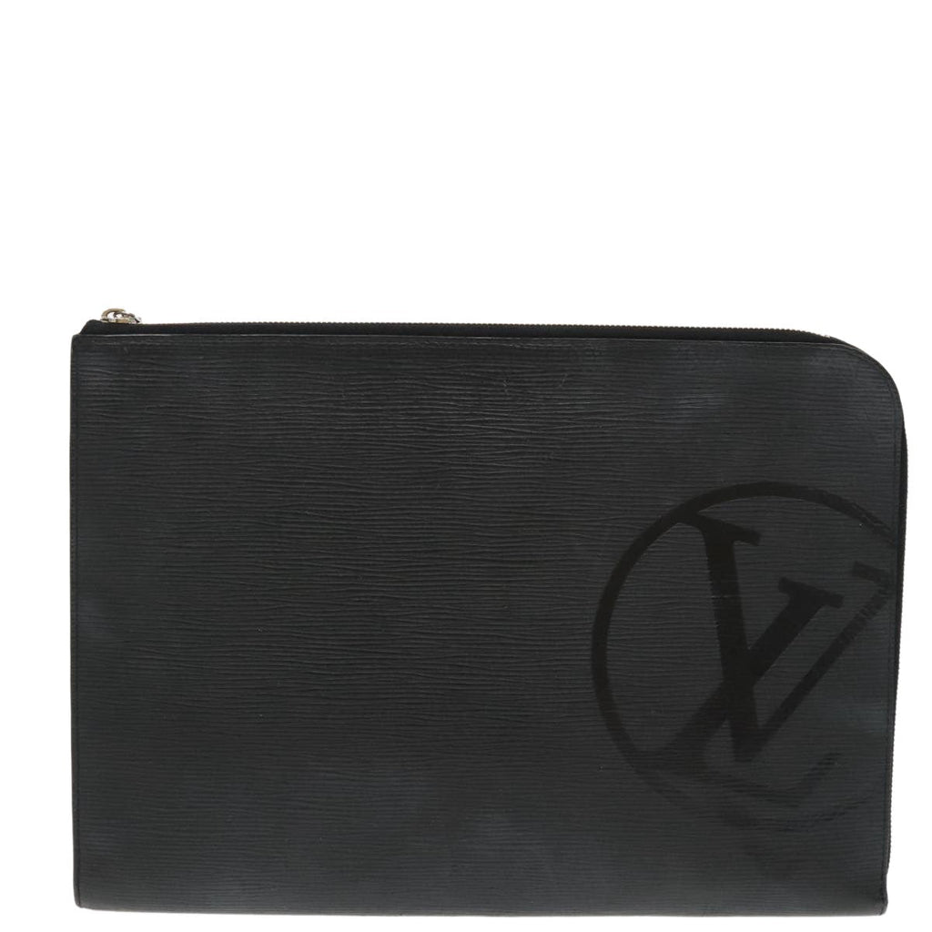 Louis Vuitton Pochette Jour Initials Epi Leather Black Leather Clutche & Pouche Bag
