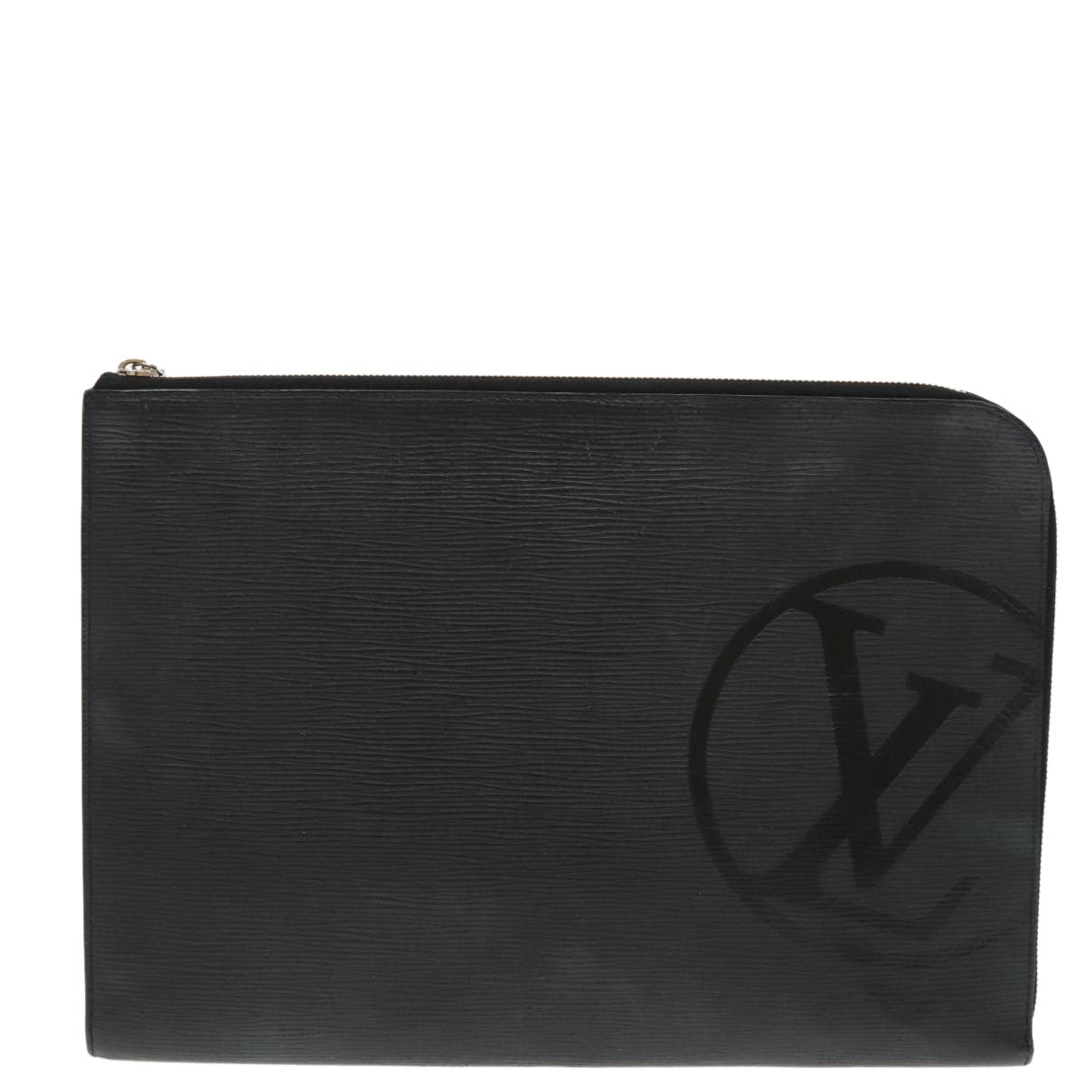 Louis Vuitton Pochette Jour Initials Epi Leather Black Leather Clutche & Pouche Bag