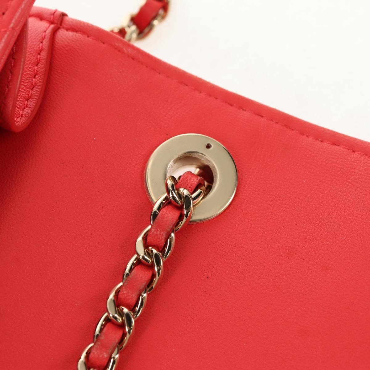 Chanel Trendy Cc Clutch With Chain Quilted Lambskin Red Leather Clutche & Pouche Bag