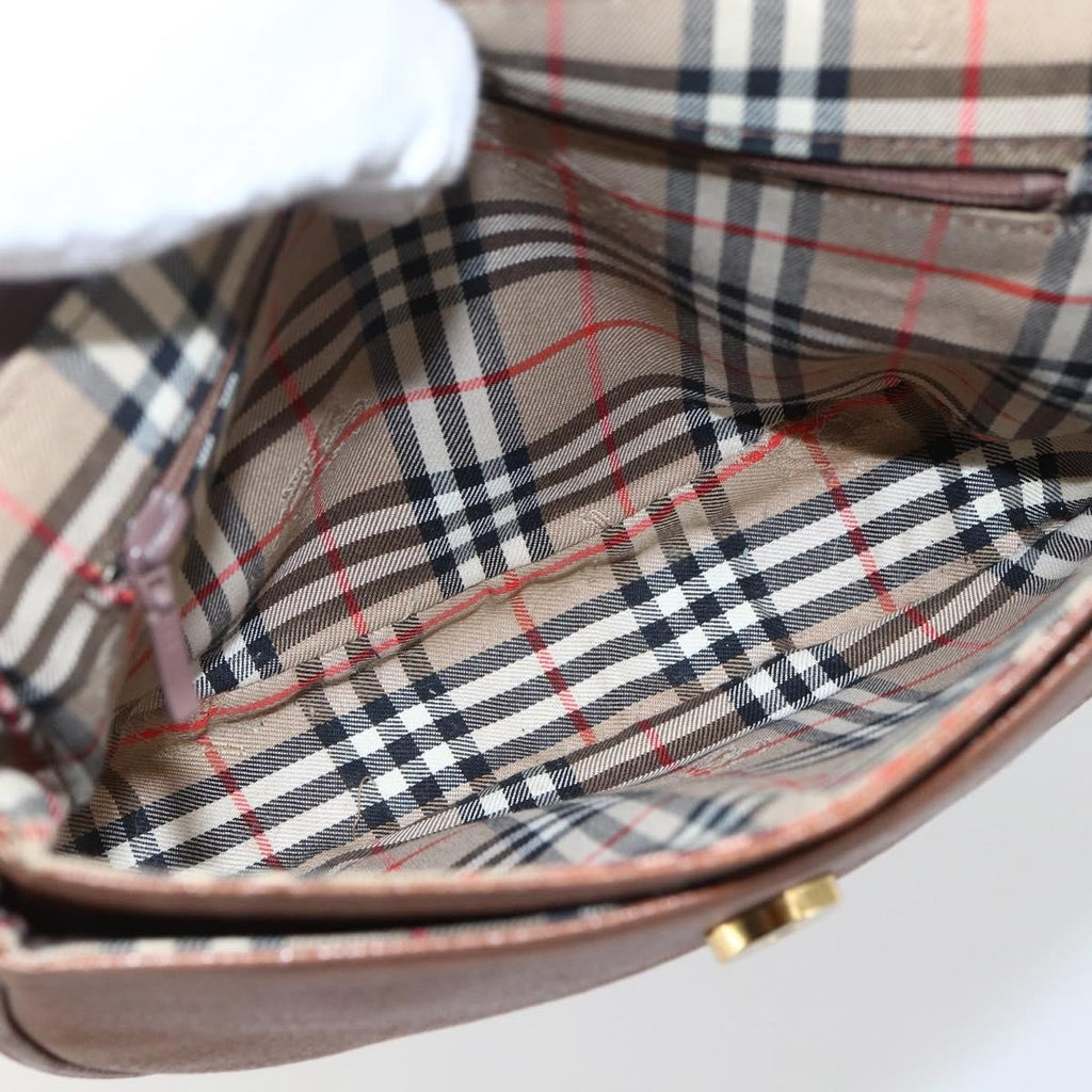 Burberry Vintage Shoulder Bag Leather Brown Leather Shoulder Bag