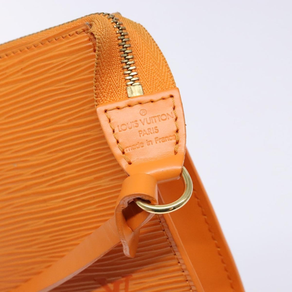 Louis Vuitton Pochette Accessoires Epi Leather Orange Leather Clutche & Pouche Bag