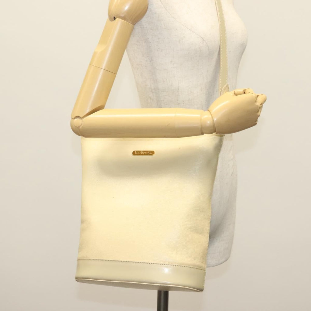 Burberry Shoulder Bag Leather Beige Leather Shoulder Bag