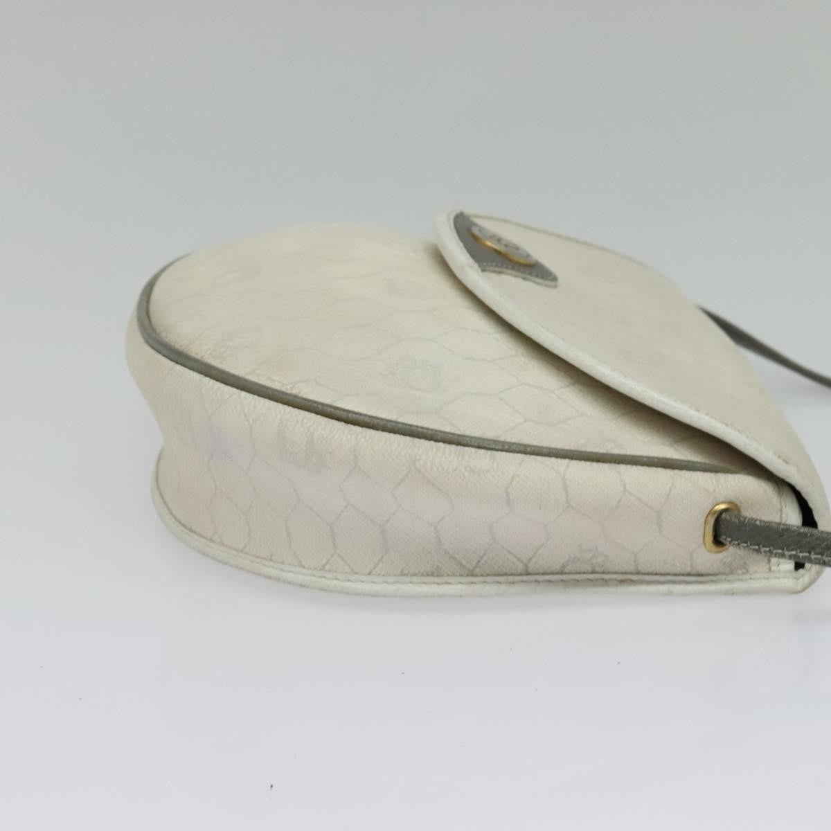 Christian Dior Vintage Honeycomb Shoulder Bag Canvas White Canvas Shoulder Bag Bag (Pre-Owned)