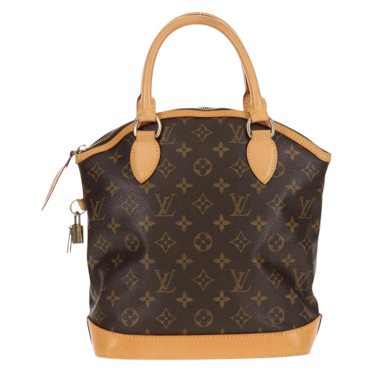 Louis Vuitton Lockit Handbag Monogram Canvas Brown Canvas Handbag
