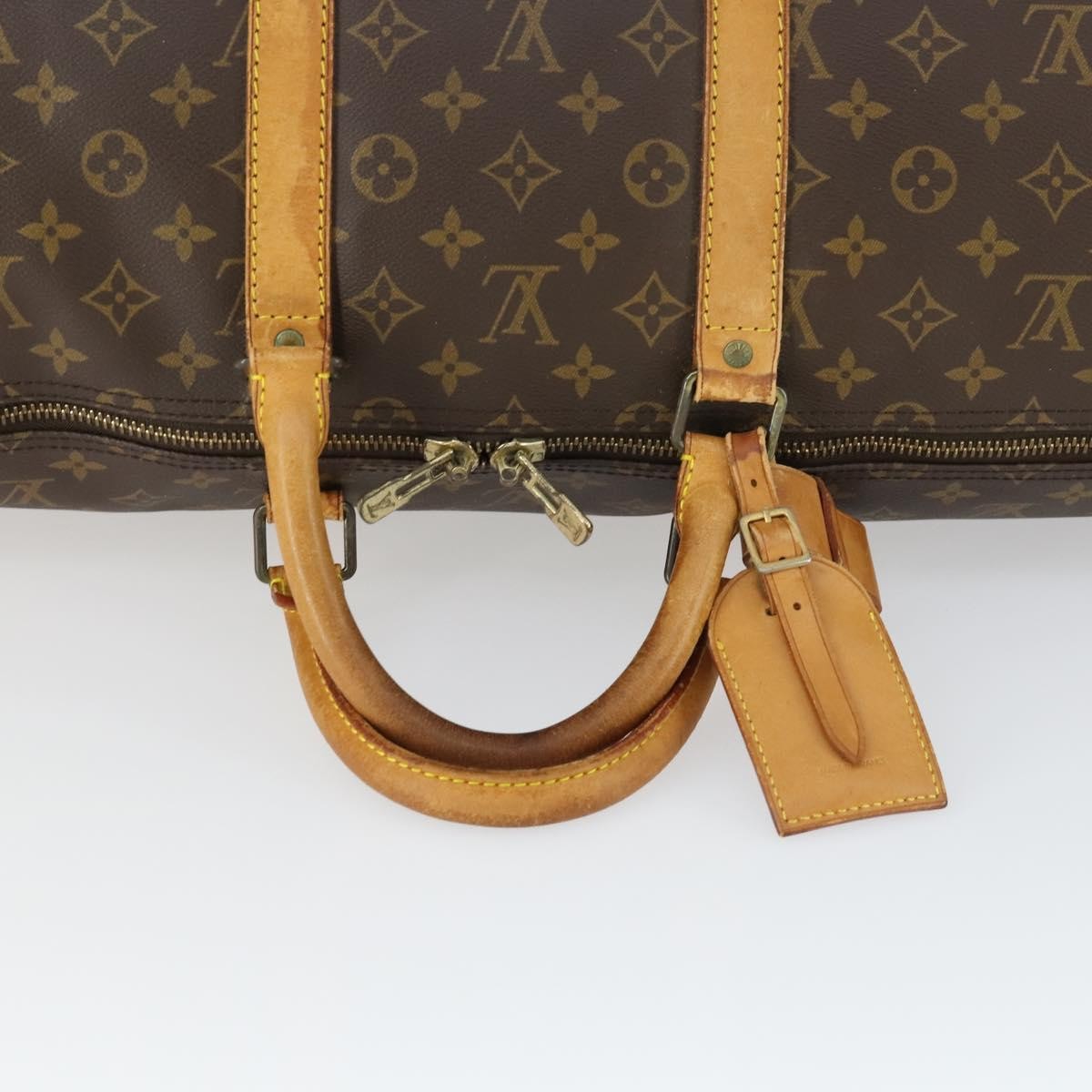 Louis Vuitton Keepall Bandouliere Bag Monogram Canvas Brown Canvas Travel Bag