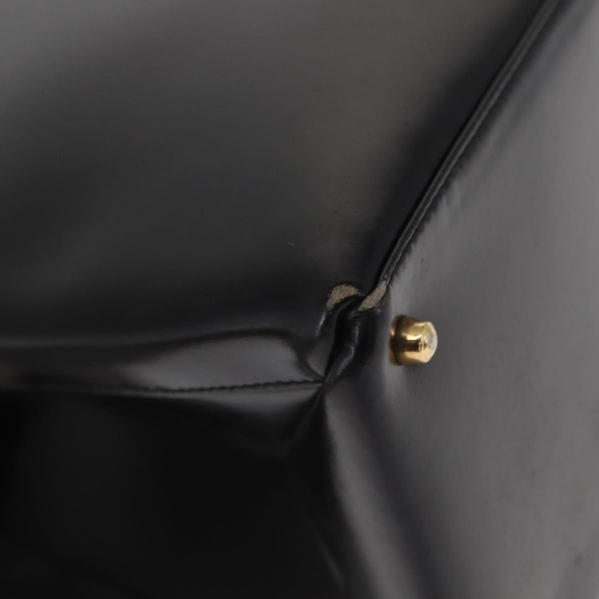 Gucci Vintage Handbag Leather Black Leather Handbag (Pre-Owned)