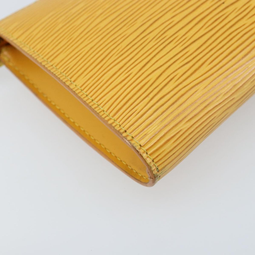 Louis Vuitton Pochette Accessoires Epi Leather Yellow Leather Clutche & Pouche Bag