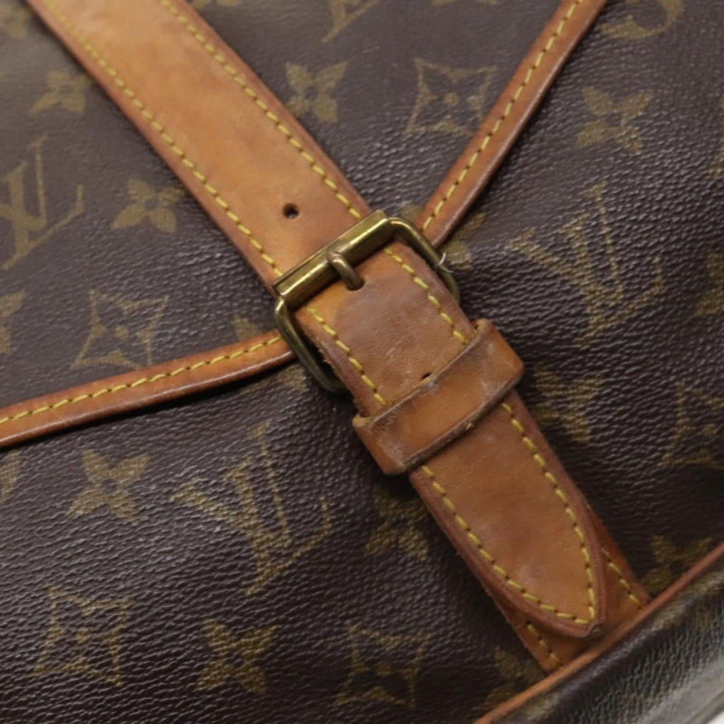 Louis Vuitton Saumur Handbag Monogram Canvas Brown Canvas Shoulder Bag