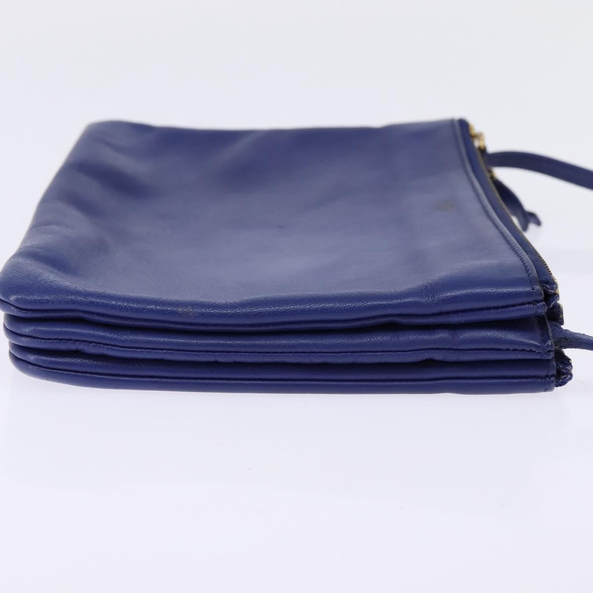 Celine Trio Crossbody Bag Leather Blue Leather Crossbody Bag Bag