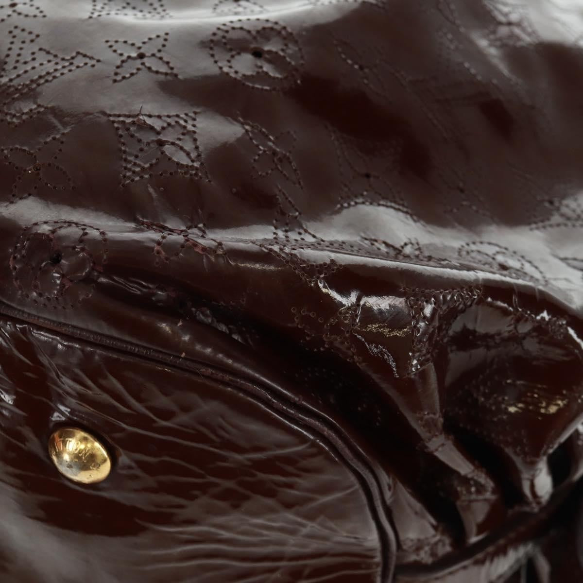 Louis Vuitton L Hobo Surya Leather Brown Patent_Leather Tote Bag