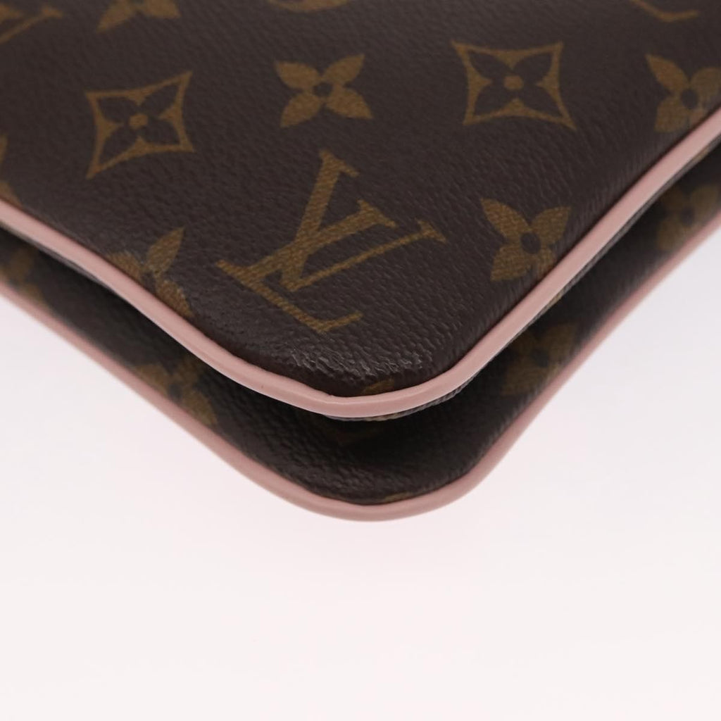 Louis Vuitton Double Zip Pochette Limited Edition Vivienne Xmas Monogram Canvas Brown Canvas Clutche & Pouche Bag