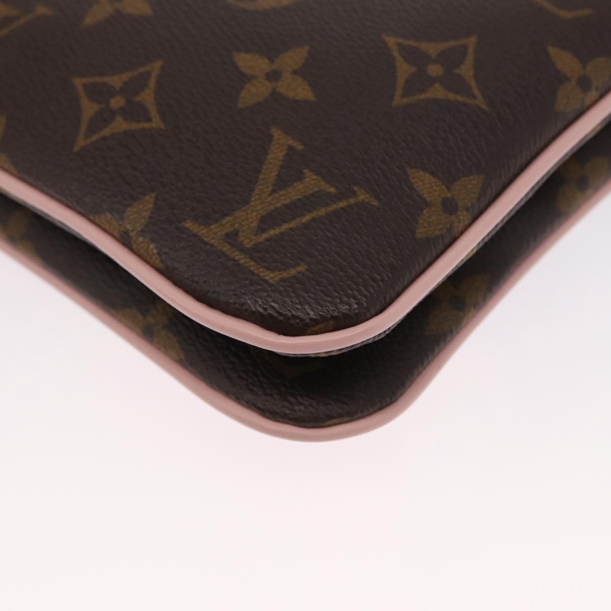 Louis Vuitton Double Zip Pochette Limited Edition Vivienne Xmas Monogram Canvas Brown Canvas Clutche & Pouche Bag