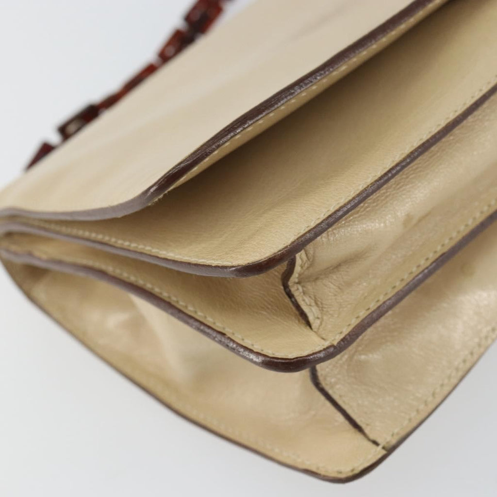 Prada Flap Shoulder Bag Leather Beige Leather Shoulder Bag Bag