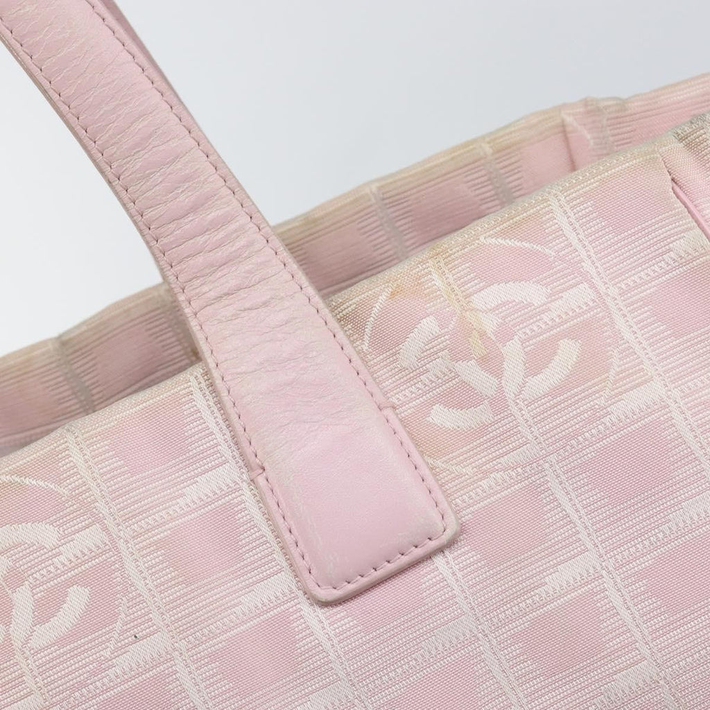 Chanel Travel Line Tote Nylon Pink Nylon Bag