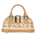 Louis Vuitton Alma Handbag Limited Edition Graffiti Leather Beige Leather Handbag