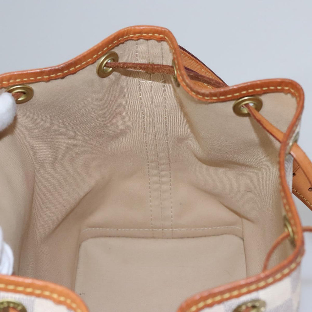 Louis Vuitton Noe Shoulder Bag Damier Azur White Canvas Shoulder Bag